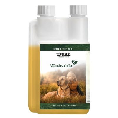 TJURE TJURE - Mönchspfeffer Liquid - 500 ml  | Hormonbalance für glückliche Hunde |  bei Läufigkeit | Scheinträchtigkeit