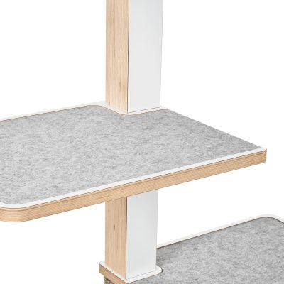 Thumbnail 2: stylecats® Kratzbaum Home weiß 3 Liegeflächen nur unterer Stamm hellgrau/hellgrau, 145 cm