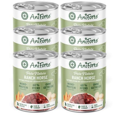 Thumbnail 8: AniForte Nassfutter RanchHorse – "Pferd mit Süßkartoffeln & Äpfeln" 6 x 800 g
