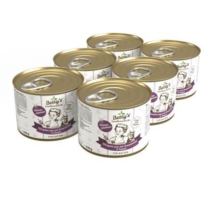 Thumbnail 2: Betty's Landhausküche Katzennassfutter Känguru PUR mit Borretschöl 12x 200g