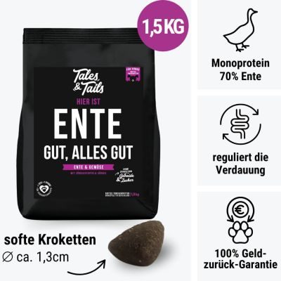 Thumbnail 2: Tales & Tails Ente gut, alles gut Softtrockenfutter - 1,5kg