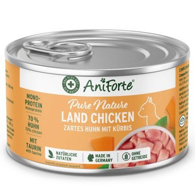AniForte Nassfutter Land Chicken  – Zartes Huhn mit Kürbis