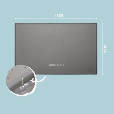 Thumbnail 6: Rudelkönig Napfunterlage Rutschfeste Futtermatte, 48 x 30cm, Napfunterlage Hund