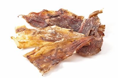 mascota vital Straußen-Flachsehne 200g - 100% Strauß, schonend getrocknet - für ernährungssensible Hunde geeignet - für Allergiker geeignet