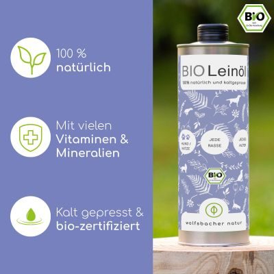 Thumbnail 3: Wolfsbacher Natur Bio Leinöl 1 Liter