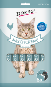 Dokas Nasch-Creme mit Leber Katzenfutter-Topping 12x 90g Multipack
