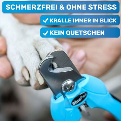 Thumbnail 6: BluePet Krallenschere verstellbar für große Hunde I Krallenschneider extra scharf für harte Krallen I Schnittöffnung auf alle Krallendurchmesser einstellbar