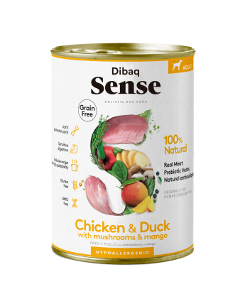 Dibaq Sense Nassfutter getreidefrei Huhn & Ente 380g