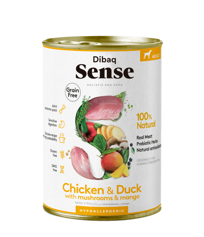 Dibaq Sense Nassfutter getreidefrei Huhn & Ente 380g
