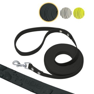 PIUPET Schleppleine für Hunde I Wasserabweisend I Hundeleine I Leine Hund I Hunde Schleppleine I Hundezubehör I Schwarz I 5 m