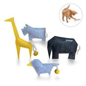 PIUPET Katzenspielzeug 4er Set I Katzenminze Spielzeug I Stylische Katzenminze Kissen