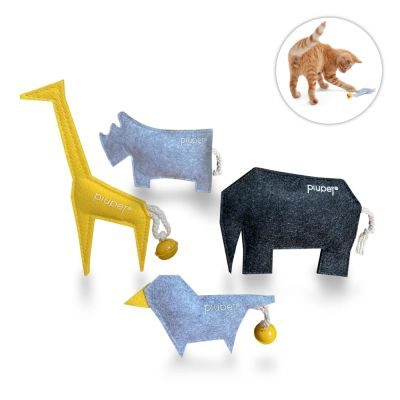 Thumbnail 4: PIUPET Katzenspielzeug 4er Set I Katzenminze Spielzeug I Stylische Katzenminze Kissen