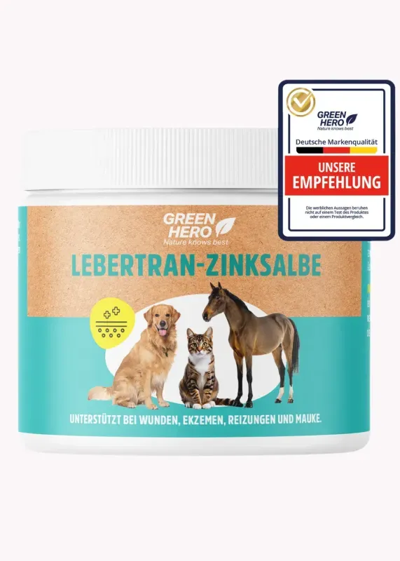 Greenhero Lebertran-Zinksalbe pflegt die Haut bei Reizungen