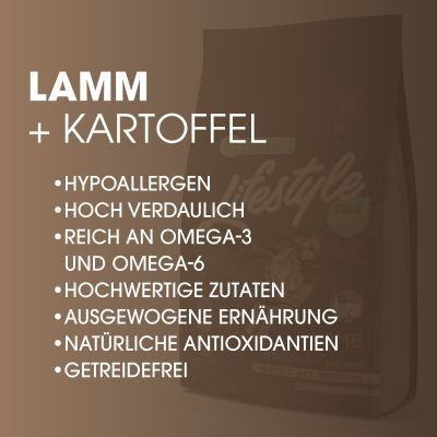 Thumbnail 3: NP Lifestyle TJURE Lifestyle LAMM & KARTOFFEL 10 kg getreidefreies Trockenfutter Spar Pack für aller Rassen