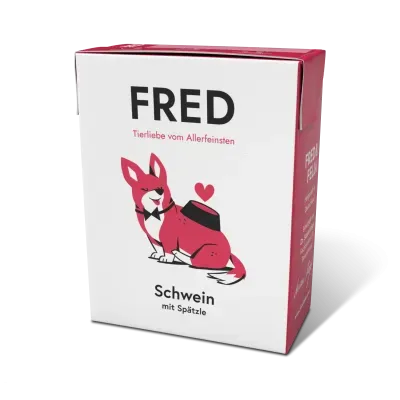 Thumbnail 1: FRED & FELIA FRED Hundenassfutter Schwein mit Spätzle 10x 190g