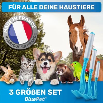 Thumbnail 5: BluePet Premium 3x Zeckenhaken, Zeckenentferner Zeckenhebel mit anti-rutsch (weiß) - made in France