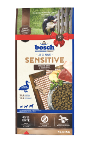 bosch Tiernahrung HPC Sensitive Ente & Kartoffel – Für sensible Hunde – 15kg