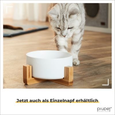 Thumbnail 8: PIUPET Hundenapf mit Ständer I 2X Napf für Hunde & Katzen 850ml I Spülmaschinenfest I Keramik