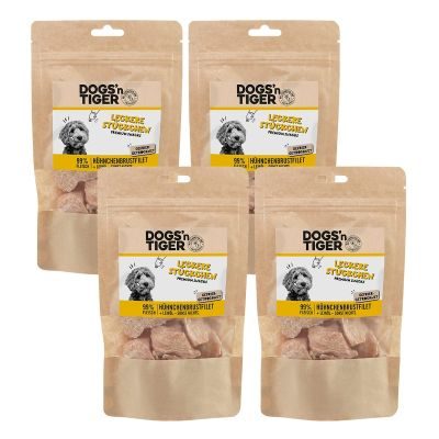 Thumbnail 5: Dogs'n Tiger Dogs´n Tiger Adult, Hunde Snacks, Leckere Stückchen, Leckerlies, 99% gefriergetrocknetes Hühnchenbrustfilet