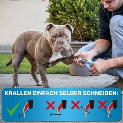Thumbnail 3: BluePet Krallenschere verstellbar für große Hunde I Krallenschneider extra scharf für harte Krallen I Schnittöffnung auf alle Krallendurchmesser einstellbar