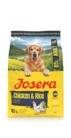 Josera Adult Chicken & Rice, glutenfreies Trockenfutter mit extra großer Krokette, 3kg