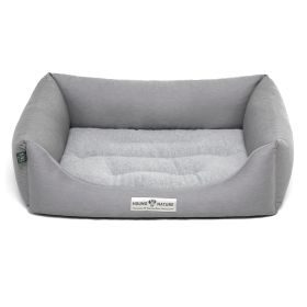 HOUND&NATURE Öko-Hundebett LUZERN Hellgrau M
