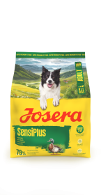 Josera Adult SensiPlus, glutenfreies Trockenfutter für empfindliche, ausgewachsene Hunde, 900g