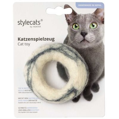 Thumbnail 3: stylecats® Katzenspielzeug Filzring weiss Ø = 7 cm