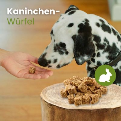 Thumbnail 3: kauartikel.com Kaninchen-Würfel - Hunde-Kauartikel - Hunde-Snack - Hypoallergen-Kausnack - Hasen-Leckerli