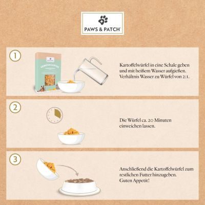 Thumbnail 1: Paws & Patch KARTOFFELWÜRFEL 350g für Hunde und Katzen