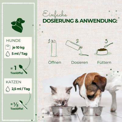 Thumbnail 3: LaPura PetVet - LaPura Hanföl für Hunde & Katzen – natürliches Ergänzungsfuttermittel – für Haut, Fell & allgemeines Wohlbefinden – Omega-Fettsäuren - BARF-Zusatz