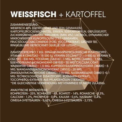 Thumbnail 3: NP Lifestyle TJURE Lifestyle WEISSFISCH & KARTOFFEL 10 kg getreidefreies Trockenfutter Spar-Pack für alle Rassen