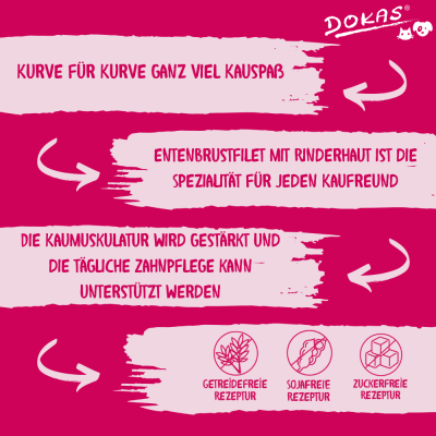 Dokas Kau-Spirale mit Entenbrust Premium Hundesnack 8x 3Stk. Multipack