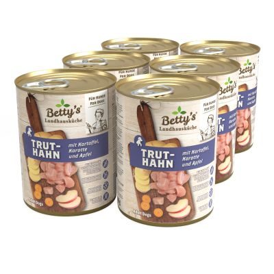 Thumbnail 3: Betty's Landhausküche Nassfutter für Hunde Truthahn mit Kartoffel 6x 400g