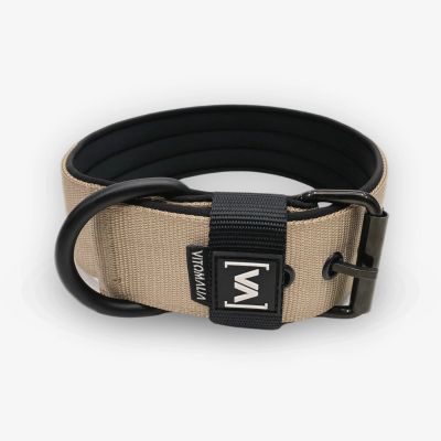 Thumbnail 5: Vitomalia Classic EditionKlassisches Hundehalsband mit abstehender Innenfütterung - Nero Beige