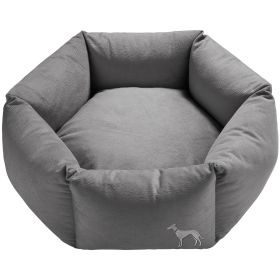 HUNTER Orthopädisches Hundesofa Merida 6-eckig M (Ø 70 cm), anthrazit