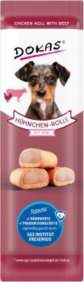 Thumbnail 7: Dokas Hühnchen-Rolle mit Rind weiche Hundeleckerlis 32x 10g Multipack