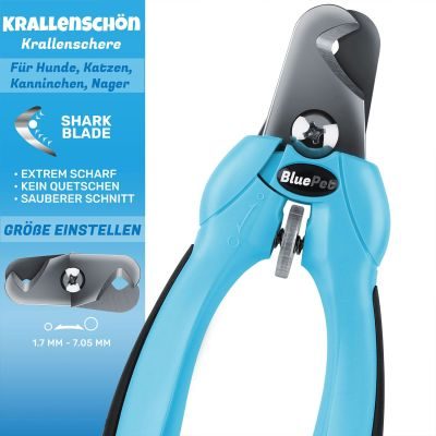 Thumbnail 5: BluePet Krallenschere verstellbar für große Hunde I Krallenschneider extra scharf für harte Krallen I Schnittöffnung auf alle Krallendurchmesser einstellbar