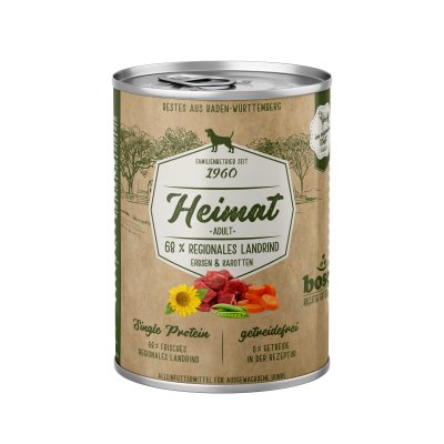 bosch Tiernahrung Heimat Regionales Landrind – getreidefreies Nassfutter – 400g