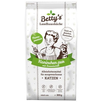 Betty's Landhausküche Betty's Landhausküche für Katzen Trockenfutter Kaninchen pur 300g
