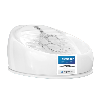 Thumbnail 1: Lucky-Kitty Katzenbrunnen Keramik (Weiss)