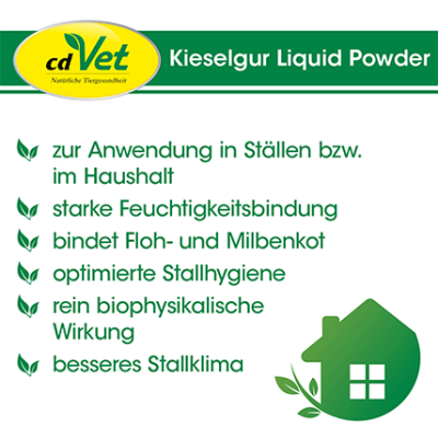 Thumbnail 4: cdVet Kieselgur Liquid Powder 2 kg – Staubfreie Ausbringung mit 100 % natürlicher Kieselgur