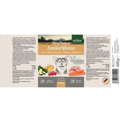 Thumbnail 2: AniForte Nassfutter JuniorMenue – "Zartes Huhn mit Möhrchen"