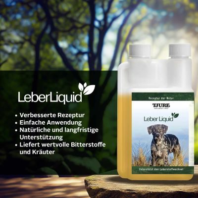 Thumbnail 1: TJURE TJURE - Leber Liquid - 500 ml | liefert deinem Hund wertvolle Bitterstoffe und Kräuter