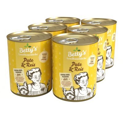 Thumbnail 2: Betty's Landhausküche Hundenassfutter Pute & Reis 12x 400g