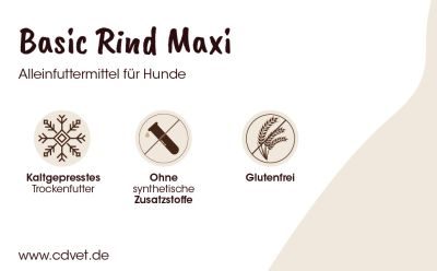 Thumbnail 7: Fit-CROCK® Basic Rind Maxi 3 kg – Natürliches Trockenfutter mit Rind für empfindliche Hunde