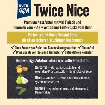 Thumbnail 2: NutriQM NutriQM Twice Nice Pute & Hühnerbrustfilet 6 x 800g