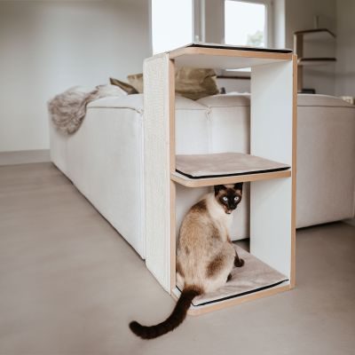 Thumbnail 3: stylecats® Kratzturm Tumba 3 Liegeflächen (M) 81 cm, weiß/grau/grau