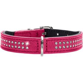 HUNTER Halsband Diamond Petit S (42), pink/schwarz