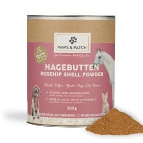 Paws & Patch Hagebuttenschalen Pulver 250g für Hunde, Katzen & Pferde
